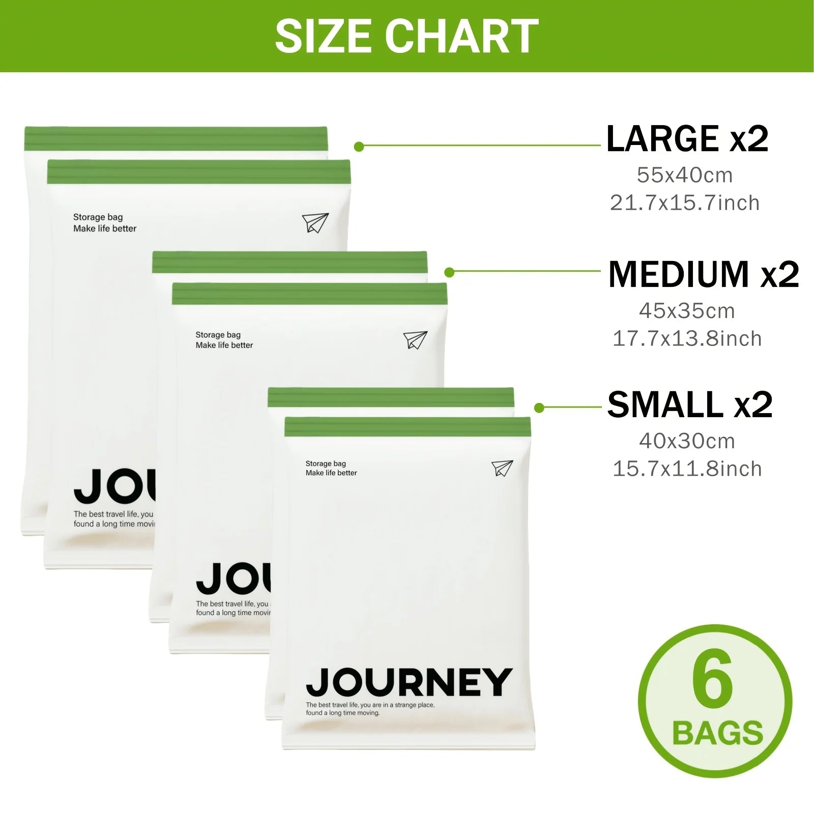 Hand Roll Compression Bags – No Pump Travel Storage 2/6 Pack Compression Storage Bags Zpaxo 6pcs