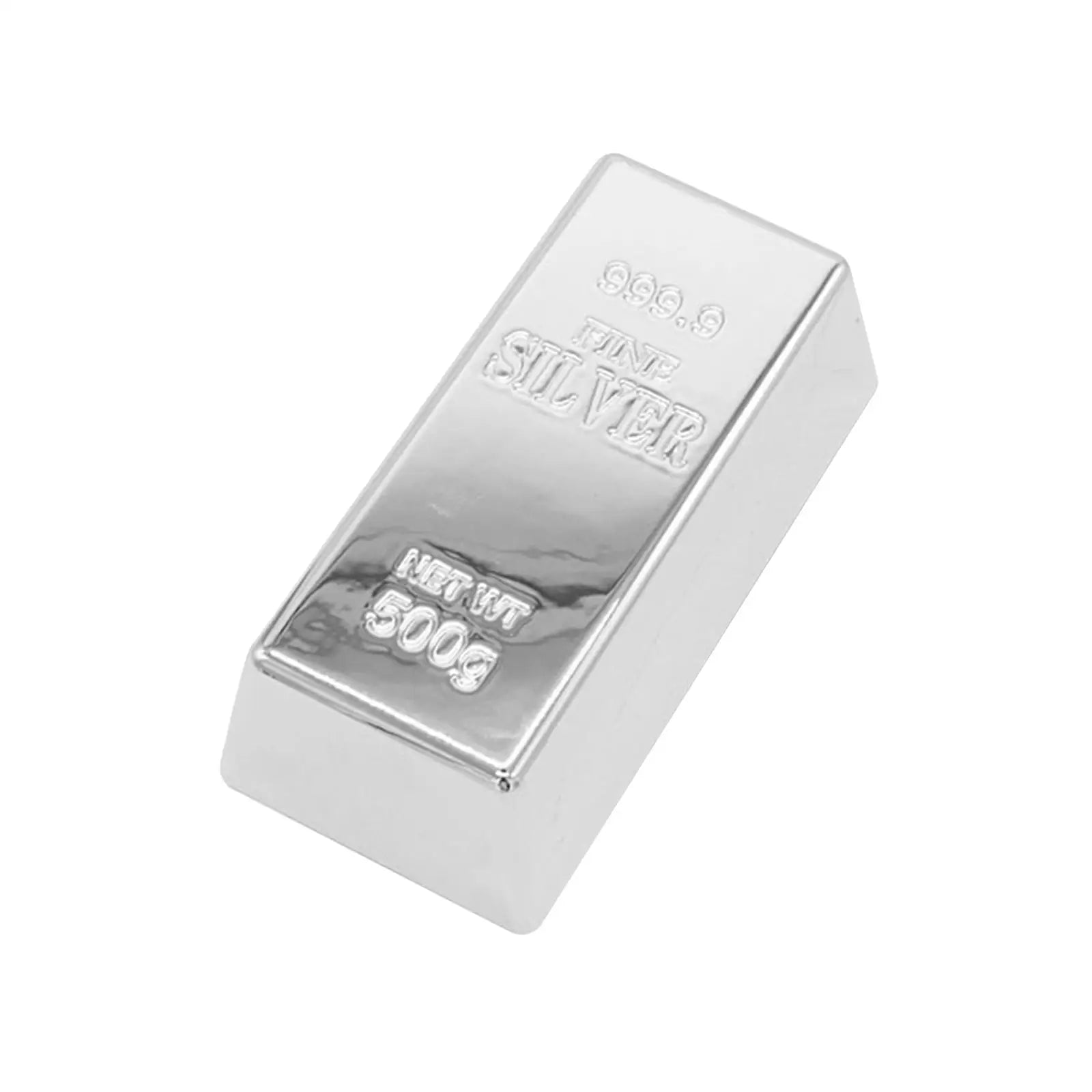 Fake Silver Bullion Realistic Silver Bar Simulated Silver Brick for Funny Gifts Halloween Party Favor Home Decor Holiday Zpaxo Medium