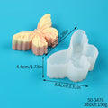3D Butterfly Candle Silicone Mold DIY Aromatherapy Soap Craft Ornament Wax Mousse Cake Decorating Chocolate Fondant Mold Zpaxo 50-3476-D