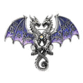 Anti-oxidation Metal Double Headed Dragon Brooch Unisex Animal Pin Zpaxo A5