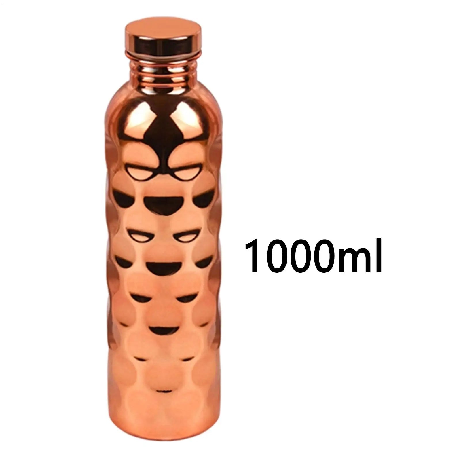 1000ml Copper Water Bottle – Leakproof Hammer Pattern Sports Jug Copper Water Bottle Zpaxo