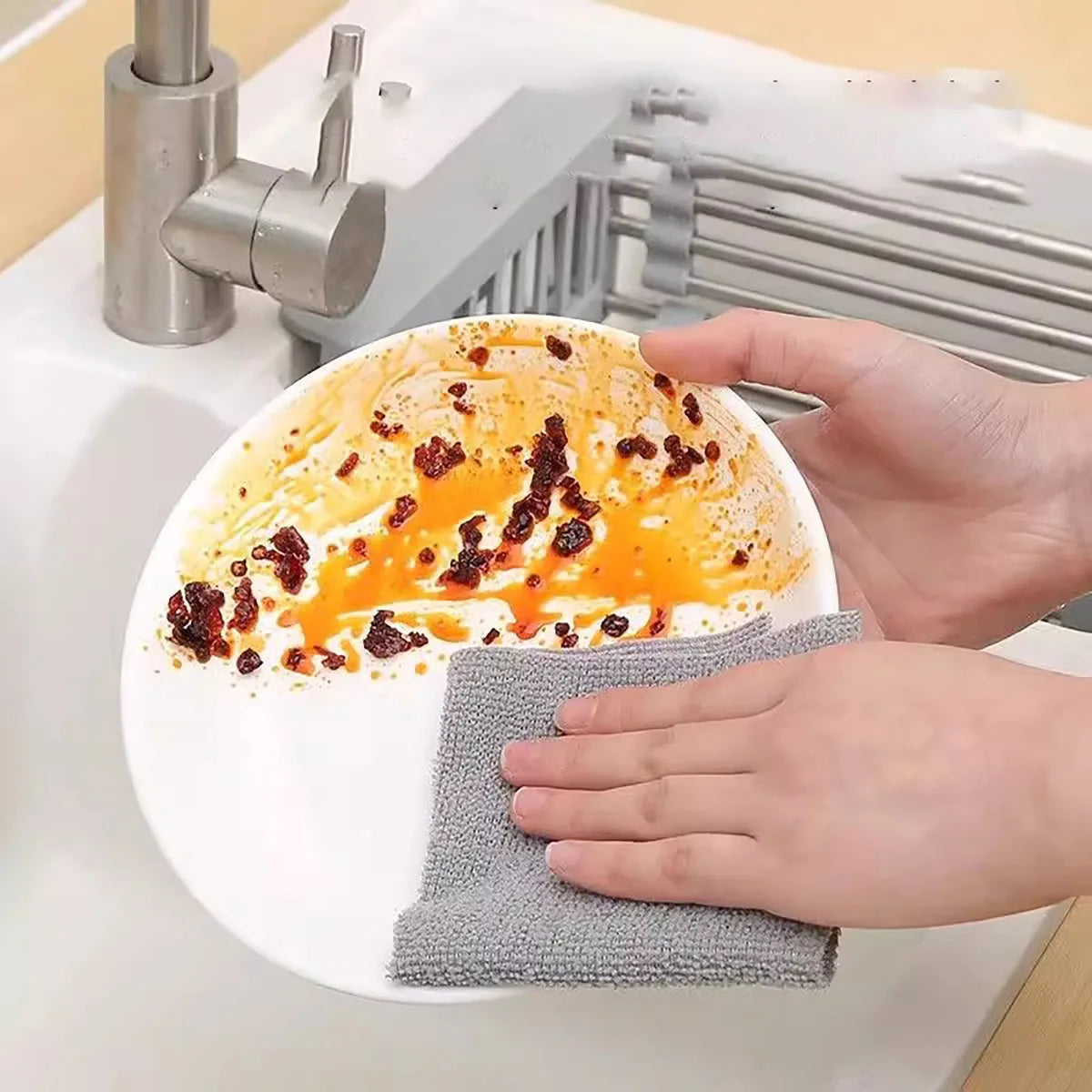 Box Pull-out Disposable Rags Kitchen Household Absorbent Microfiber