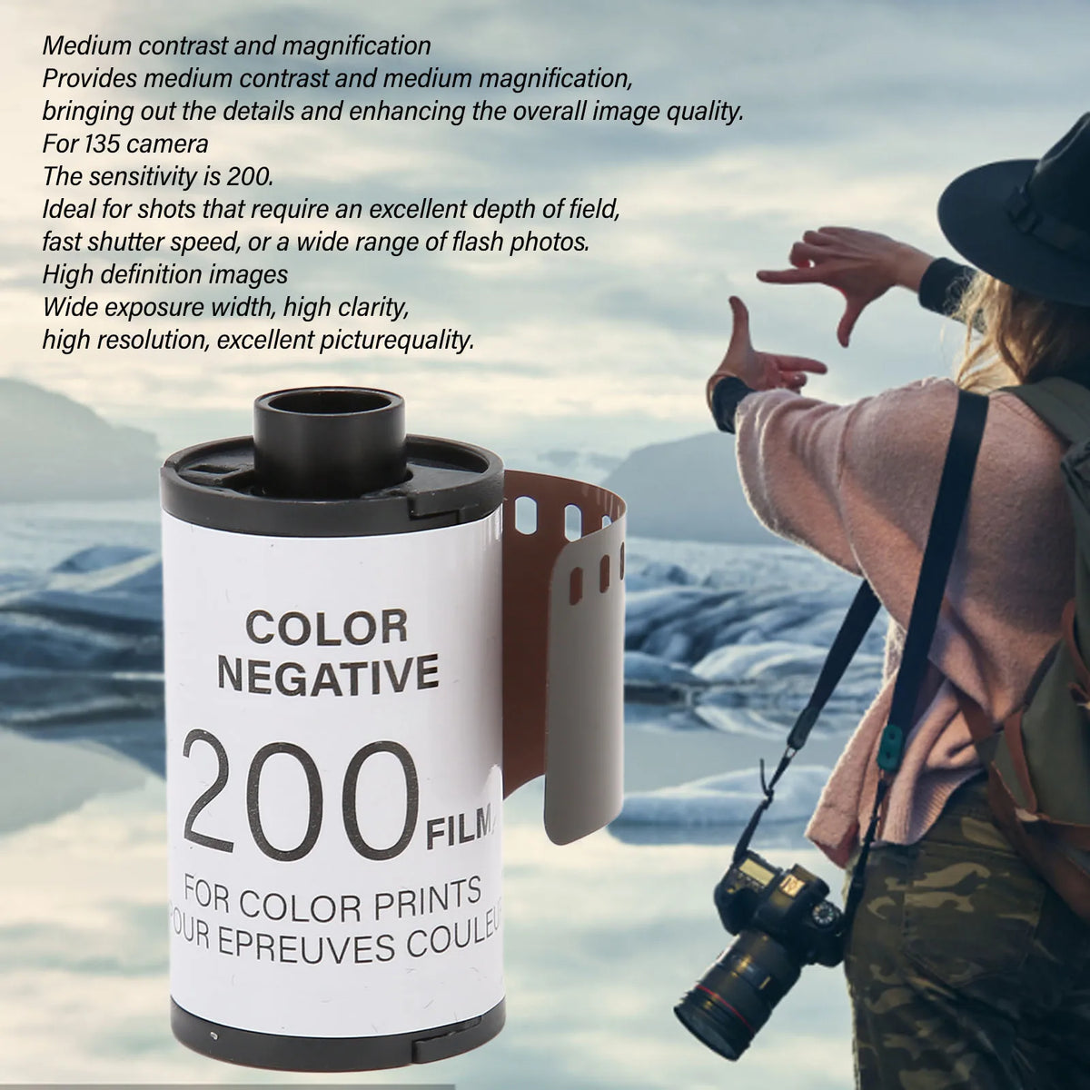 Camera Film Definition 200 ISO Negative Medium Magnification 135 Zpaxo