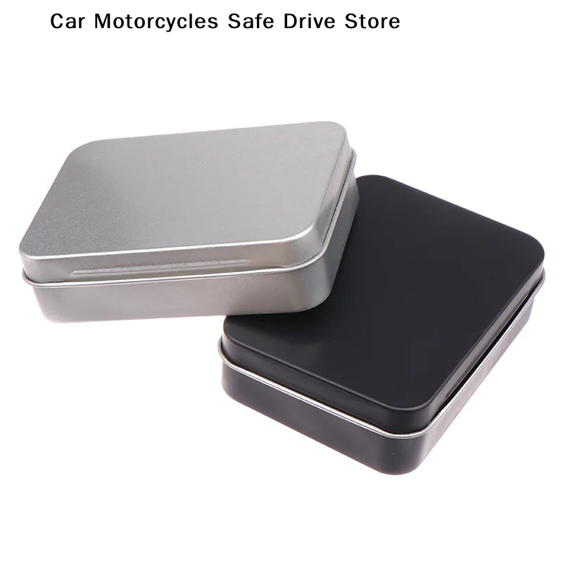 CM1PC Frosted-finish Hinged Metal Storage Box Tin-plated Steel