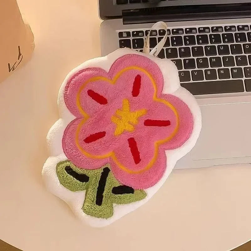 2026 Coral Velvet Flower Flower Towel Hanging Type Absorbent Quick Drying Suitable for Hanging Household, Kitchen Small Towels Zpaxo