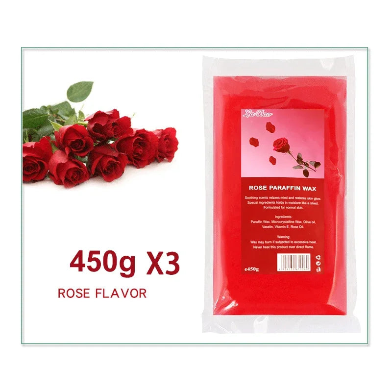 Paraffin Wax Hand & Foot Moisturizing SPA Peel-Off Mask Paraffin Wax Mask Zpaxo 450gHW-RoseX3