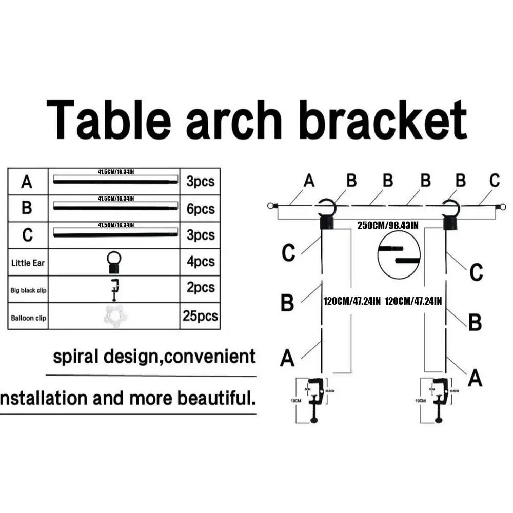 Over Table Rod Stand Frame Party Christmas Garland Balloon Banner