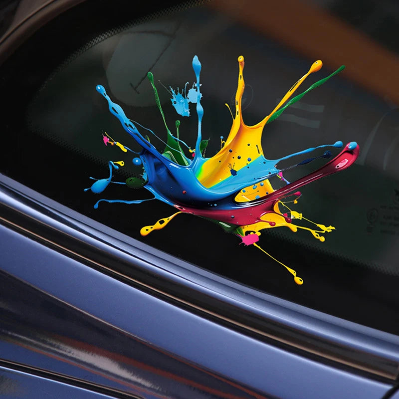Dopamine Fluid Paint Vinyl Car Decal Sticker – Reflective Window