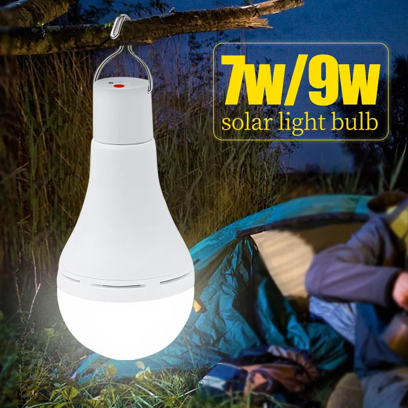 Solar Bulbs Lights Indoor Outdoor Energy Saving Bulb Garden Yard