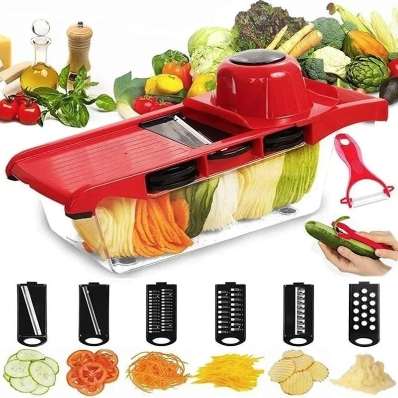 9 In 1 Multifunctional Vegetable Slicer Cutter Shredders Slicer with Basket Fruit Potato Chopper Carrot Grater Kitchen Gadgets Zpaxo