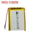 Brand New 115570 3.7V Lithium Polymer 5000mAh Soft Package Battery for Equipment Electronic Equipment Tablet DVD Batteries Zpaxo 1PCS 115570 3.7 V