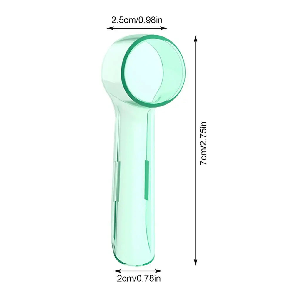 Toothbrush Dustproof Covers Caps Compatible With Braun Oral Electric Toothbrush Round Replacement Brush Heads Series Protector Zpaxo green
