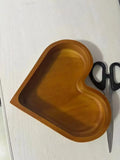 Stackable Solid Wood Candy & Dried Fruit Tray – Heart Design Wood Serving Tray Zpaxo 1pc