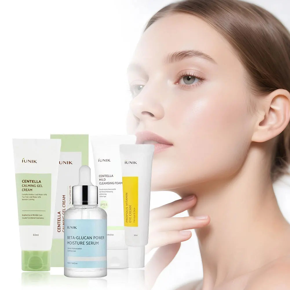 IUNIK Beta-Glucan Skincare Set – Cleanser, Gel & Eye Cream Korean Skincare Set Zpaxo