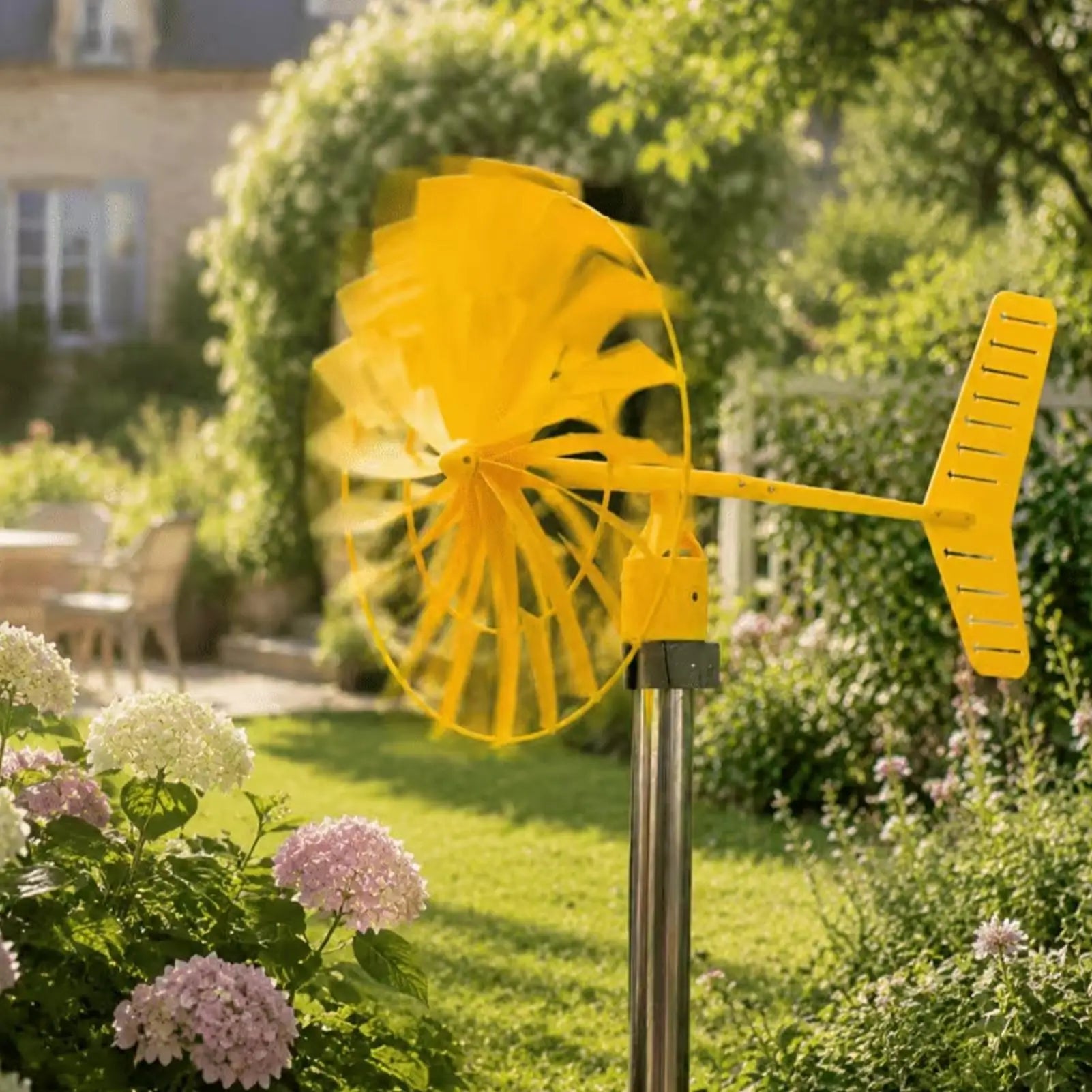 Wind Spinners Garden Art Sculpture Porch Rotating Windmill Outside