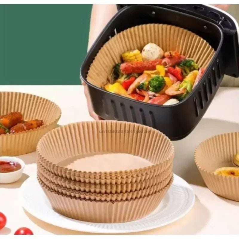 Paper for Airfrier Anti Fat Hot Air Fryer Silicone Oil Paper Air Fryer Liner Non-fat Paper Oven Accessories Nonstick Parchment Zpaxo