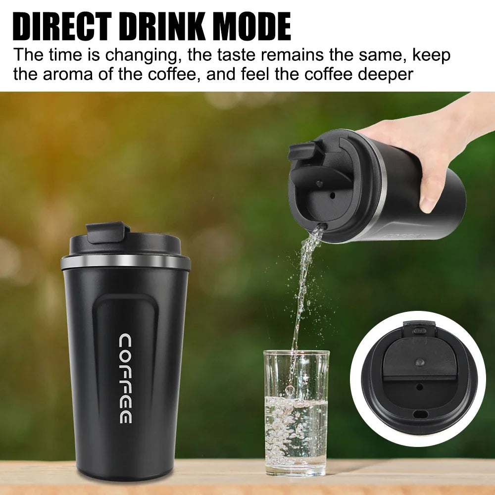 Thermo Cafe Coffee Mug 380 Car Thermos Leak Proof Travel Cup Tea