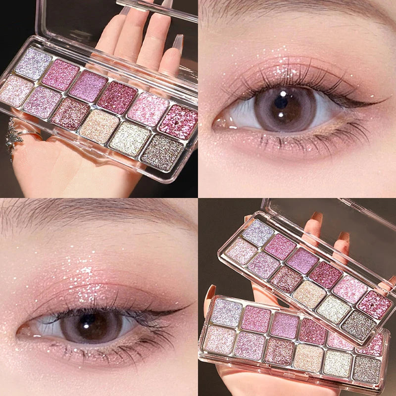12 Eye Shadow Plate Matte Pearl Eyeshadow Girl Beginner Makeup