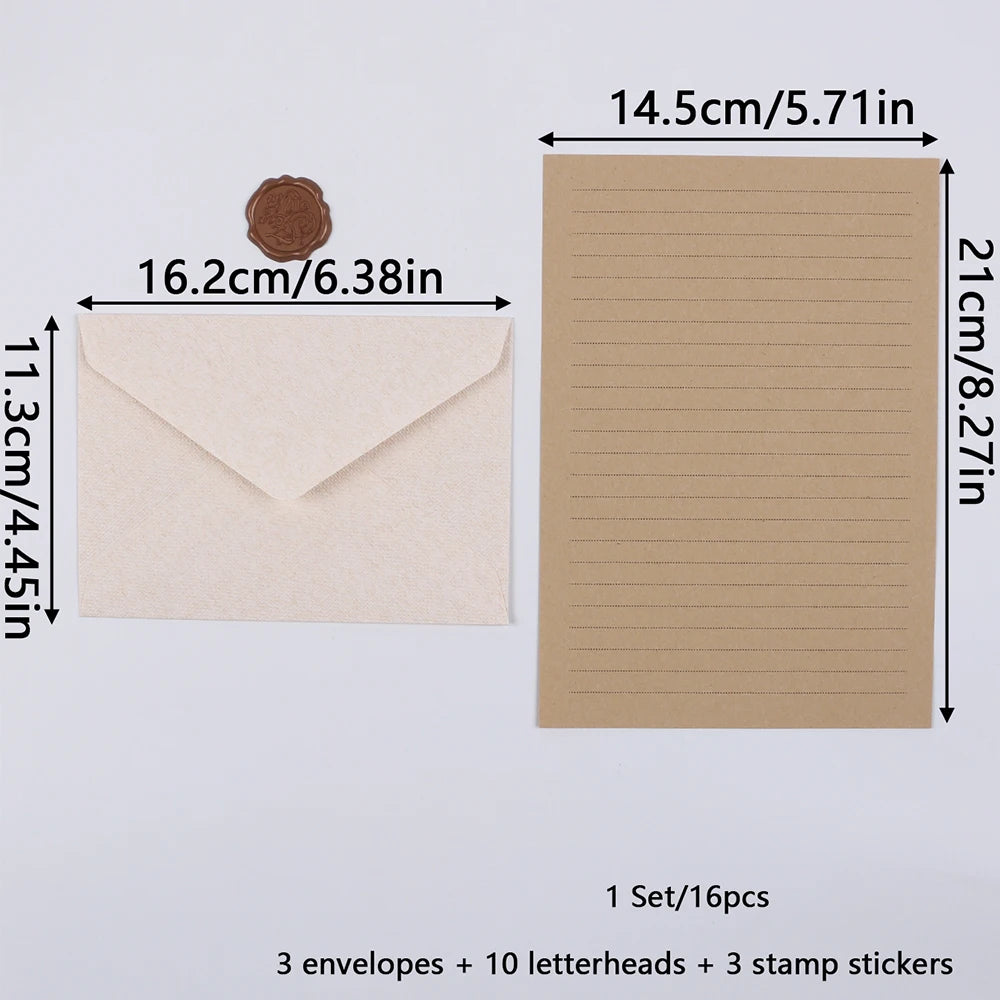 Stationery Set with Envelopes and Stationery Letter Writing Paper Wax Seal Stickers for Love Letter Wedding Party Invitations Zpaxo