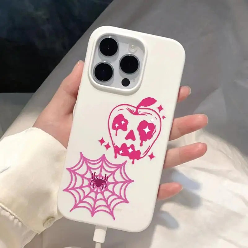 652F 50Piece Removable Cartoon Halloweens Stickers Pink Transparents Pet Material Multiple Device Compatible Diy Craft Supplies Zpaxo