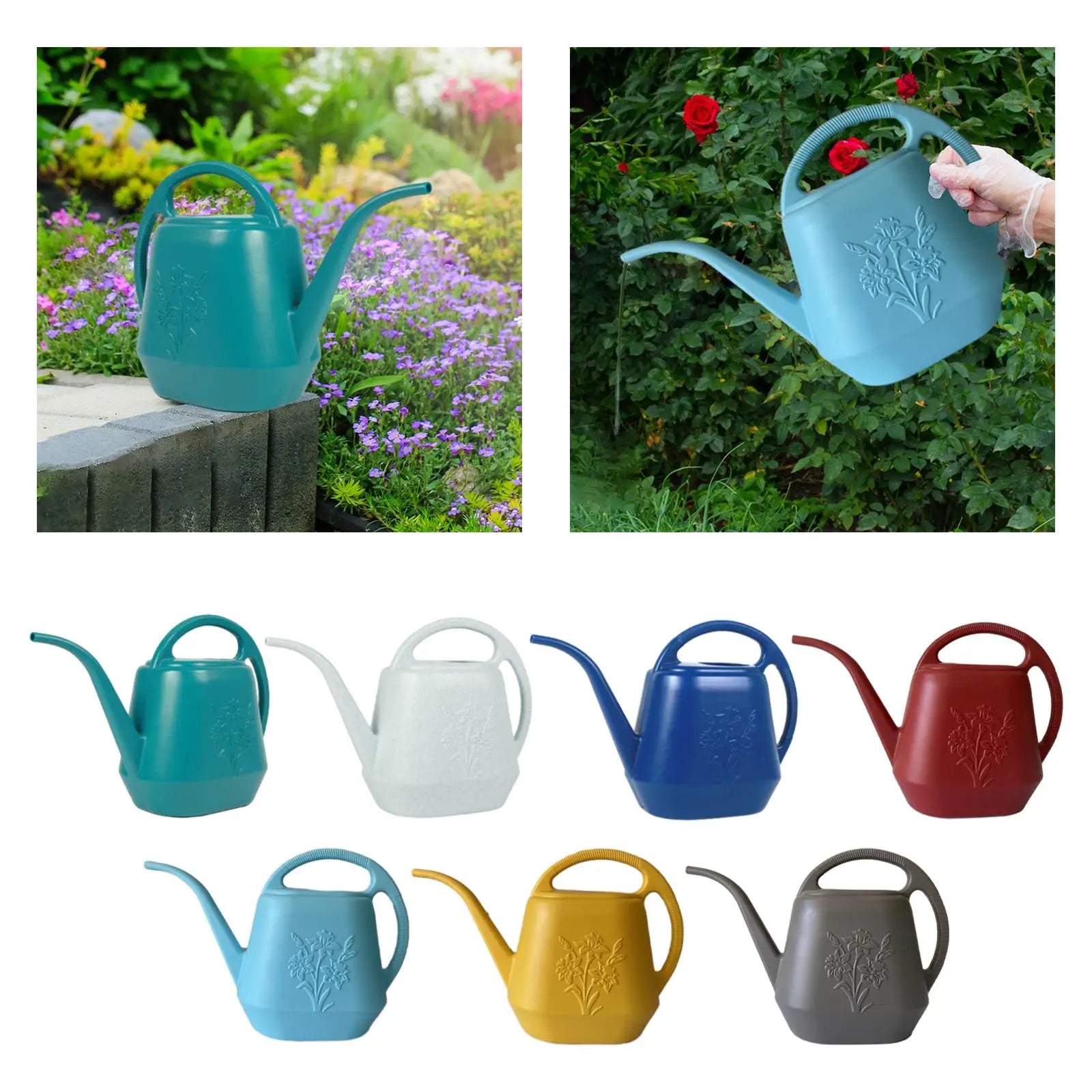 Garden Watering Can Watering Pot Nonslip Handle Planter Garden Water Pot Leakproof for Lawn Home Office Courtyard Farmhouse Zpaxo