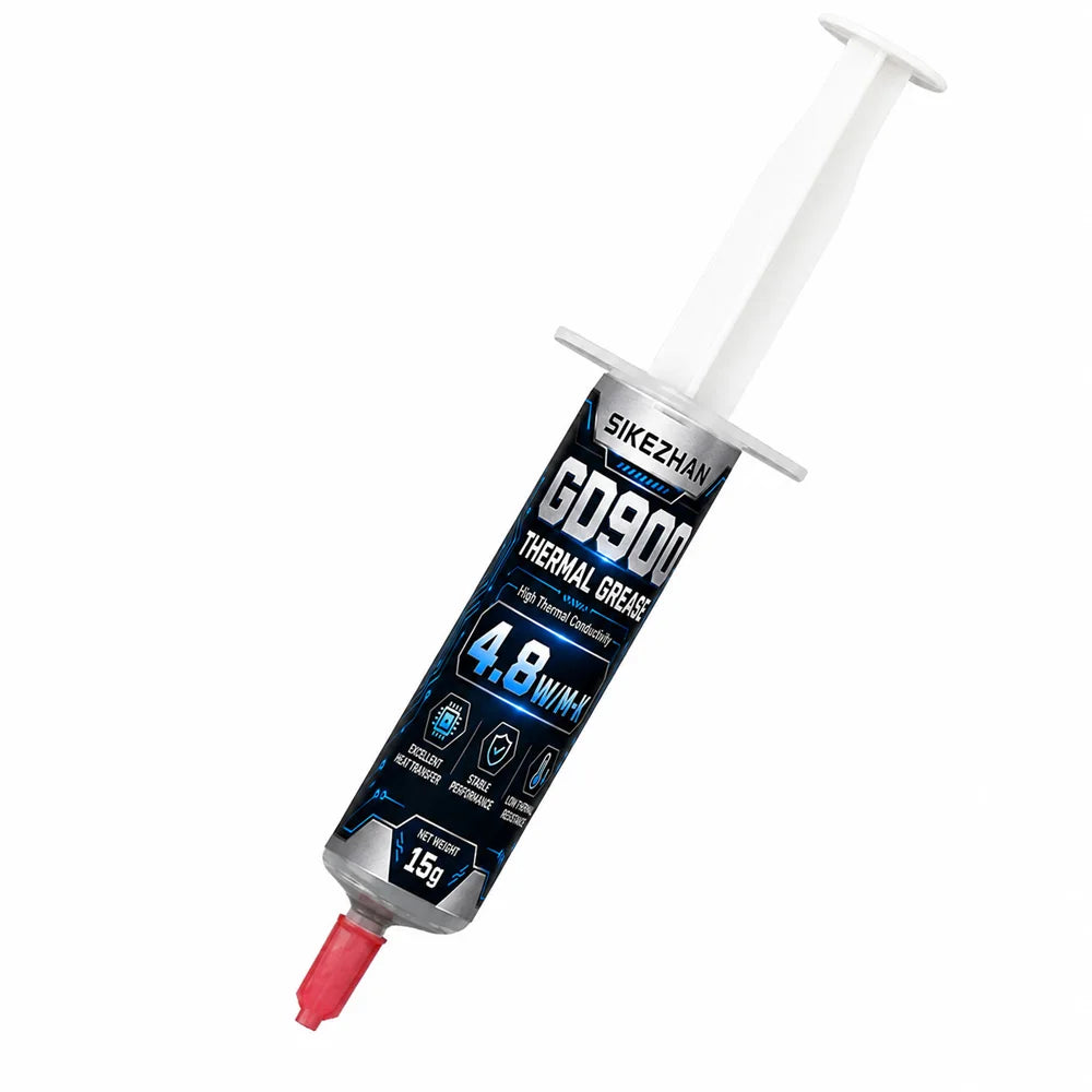 SIKEZHAN 2Pc Thermal Paste 30g Silicone Grease High Conductivity Cooling Compound for CPU GPU LED Heatsink Processor Chip Cooler Zpaxo GD900-15g