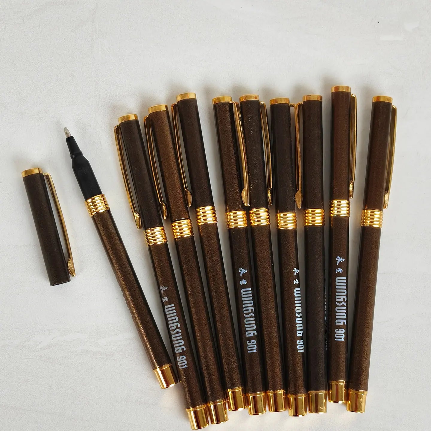 10-Pack Metal Gel Pens, Smooth Writing, Student Office Stationery, Clearance Sale, Limited Time Special Offer Zpaxo 901zongse10zhi