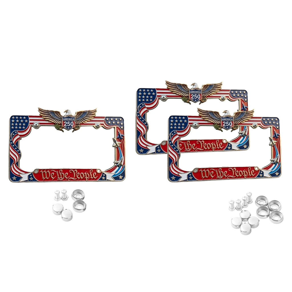 1 American Specifications License Plate Holder Selected Flags Screws