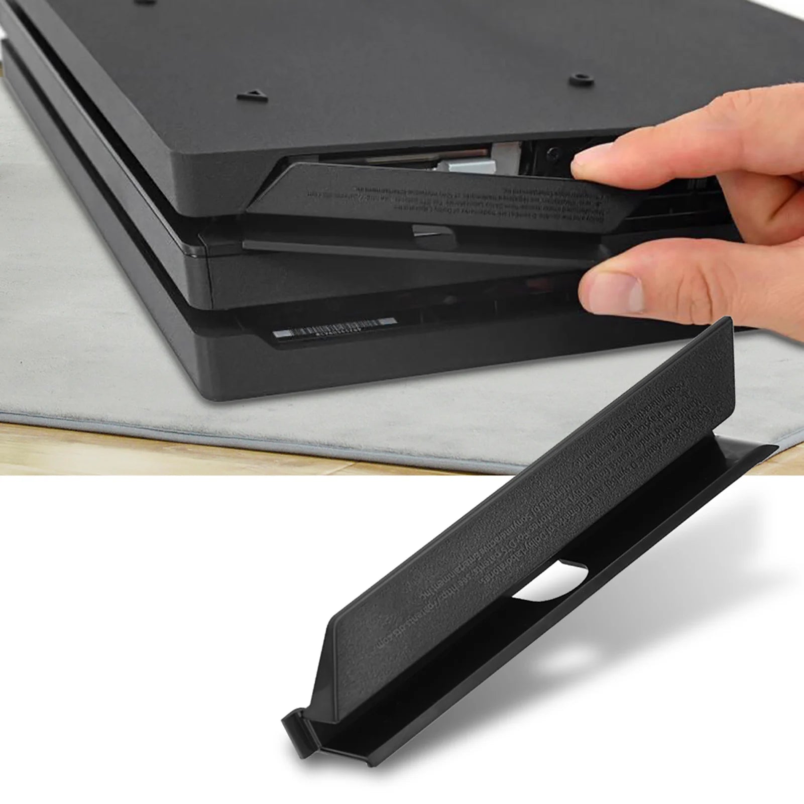 Slot Cover door Flap ABS Black Plastic HDD Hard Drive Slot Cover Door Flap for PS4 Pro Console Zpaxo