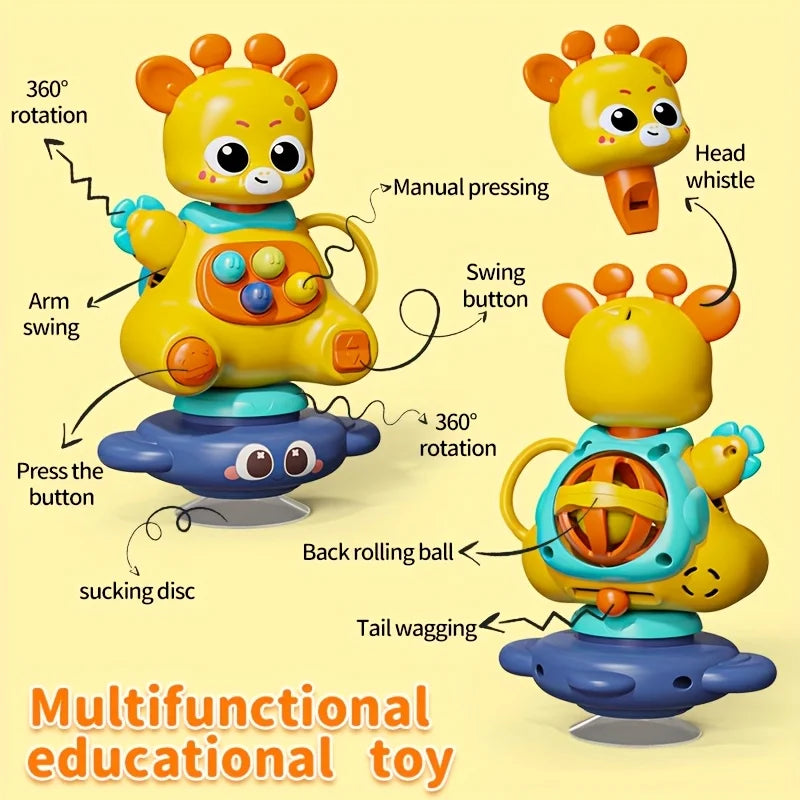 Interactive Giraffe Toy Suction Cup Multifunctional Sensory Learning