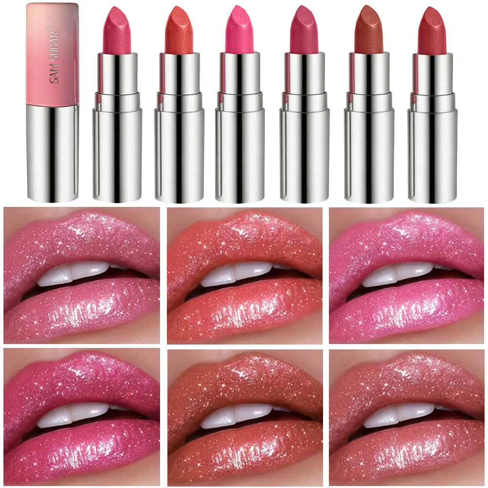 Waterproof Diamond Glitter Lipstick Long-lasting Easy-to-apply