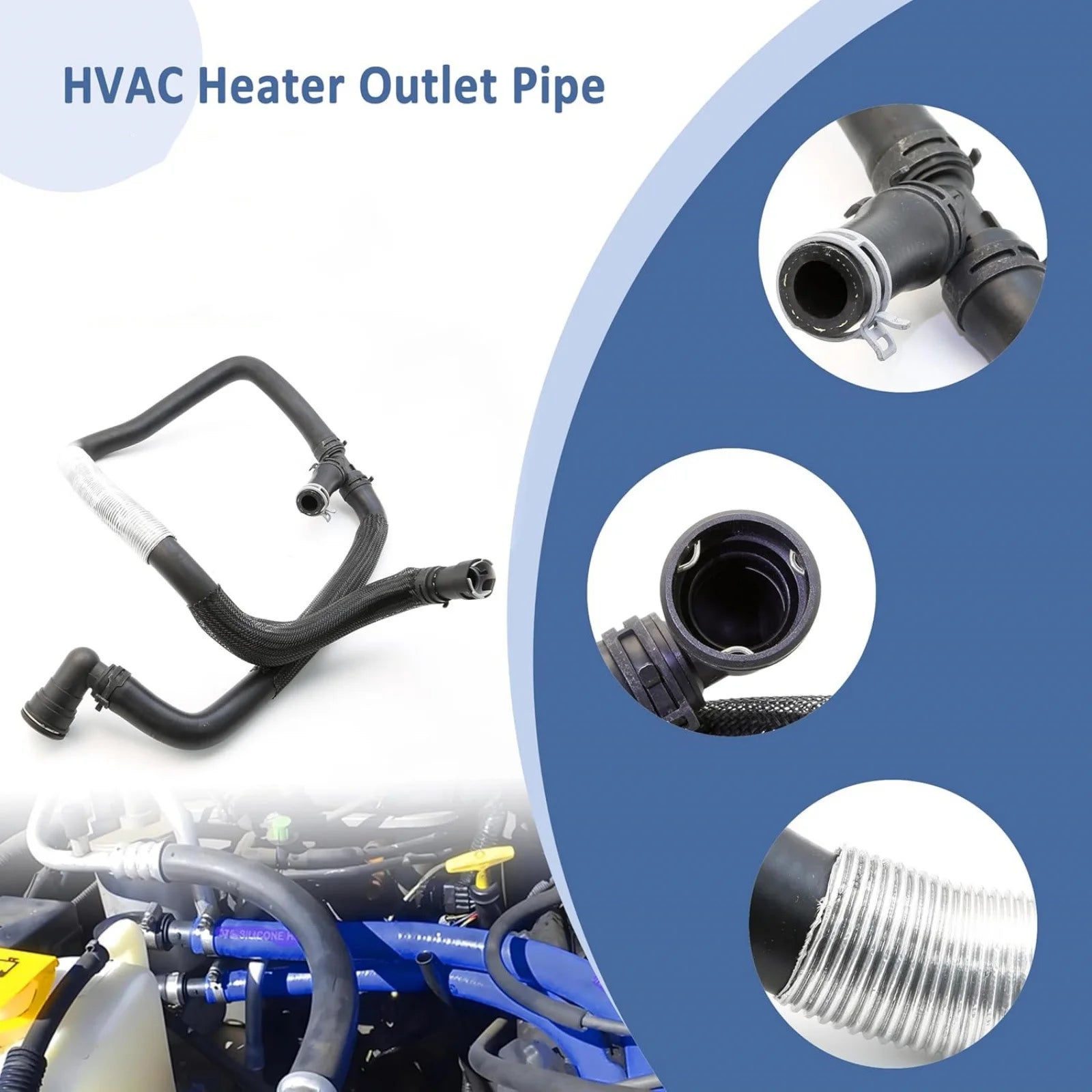 HVAC Heater Hose Molded Coolant BL3Z18472J Replacement Spare Parts