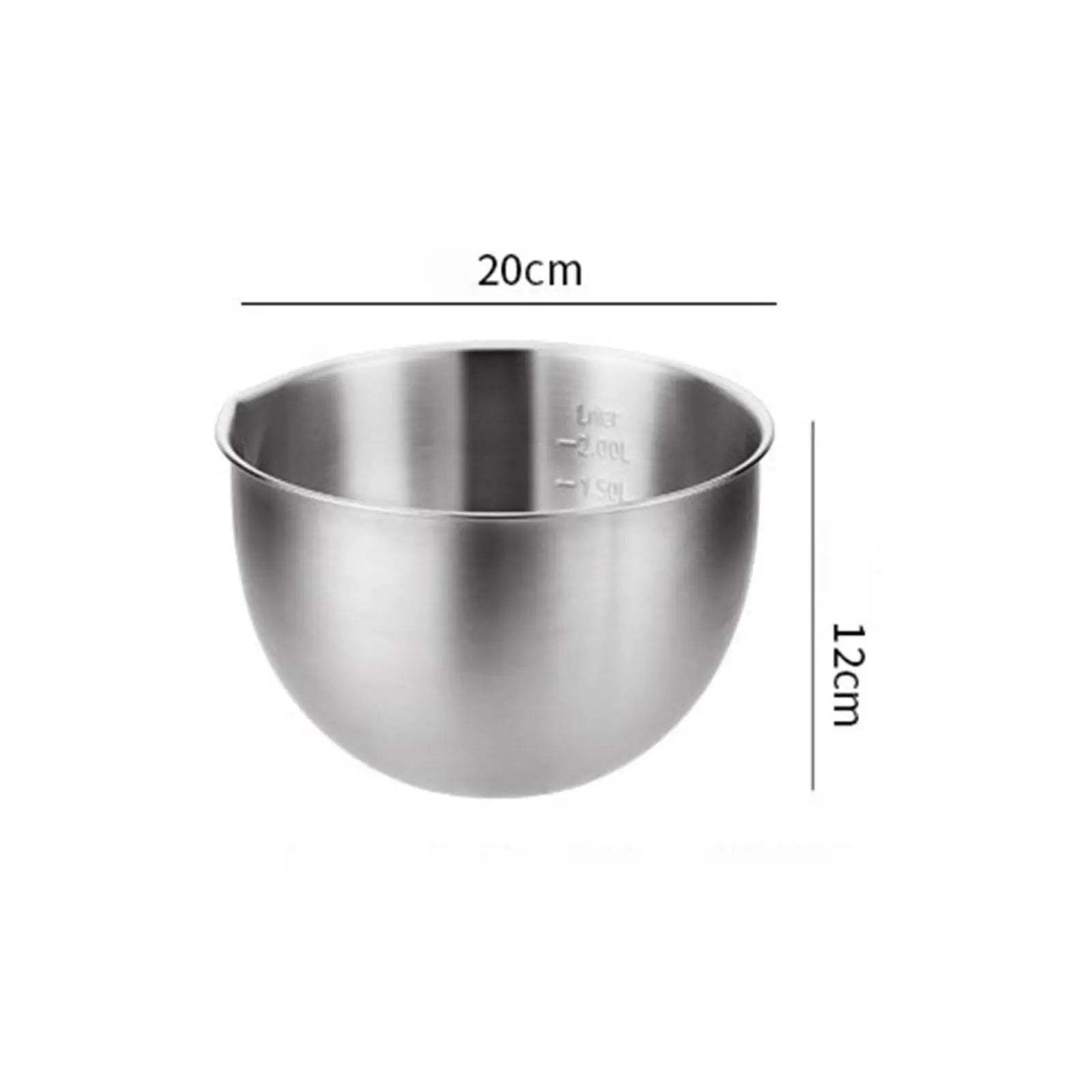 Mixing Bowl Kitchen Utensils Baking Accessory Space Saving Metal Bowl Serving Bowl for Kitchen Cakes Bread Soup Prepping Zpaxo