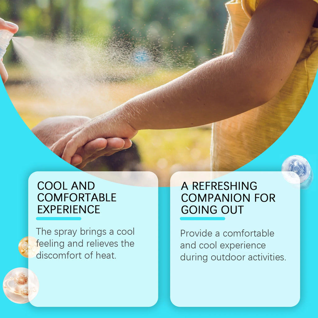 Jaysuing Cooling Spray Summer Body Cooling Spray Portable Ice Feeling Clothing Training Relief Summer Quickly Cooling Spray Zpaxo