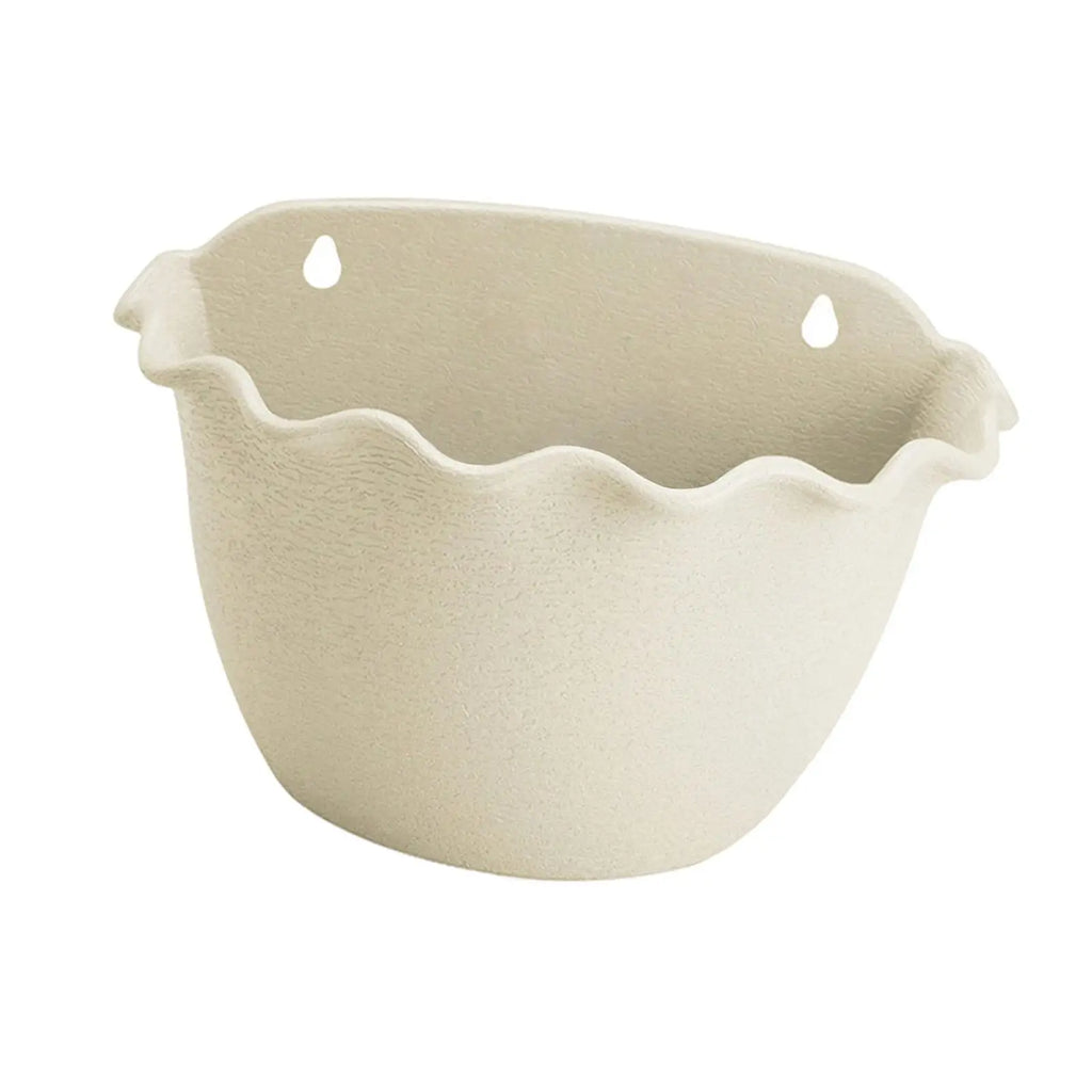 Self Watering Flowerpot with Drainage Mesh Outdoor Hanging Flowerpot Balcony Planters for Interior and Exterior Plant Decor Zpaxo Beige White
