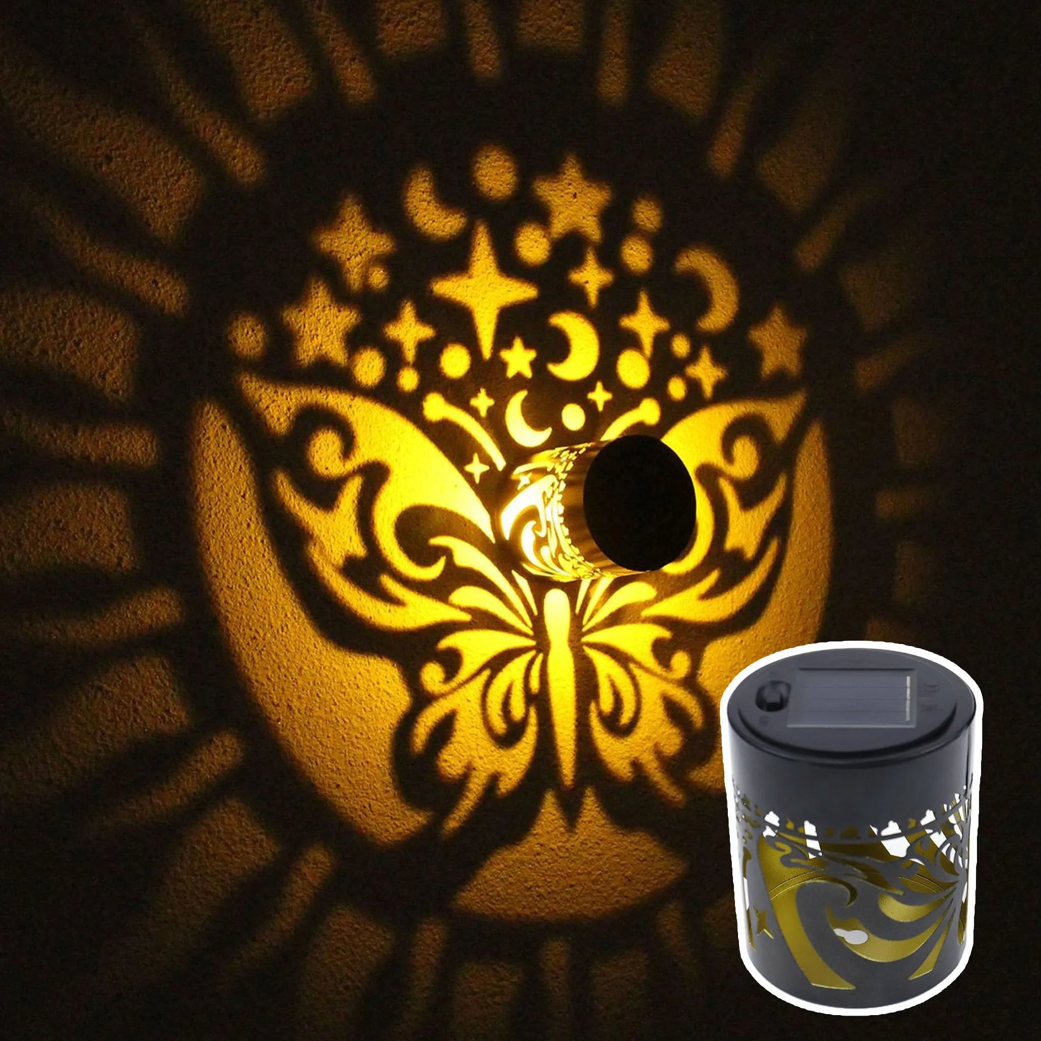 Solar Mandala Sunflower Wall Light Waterproof LED Outdoor Garden