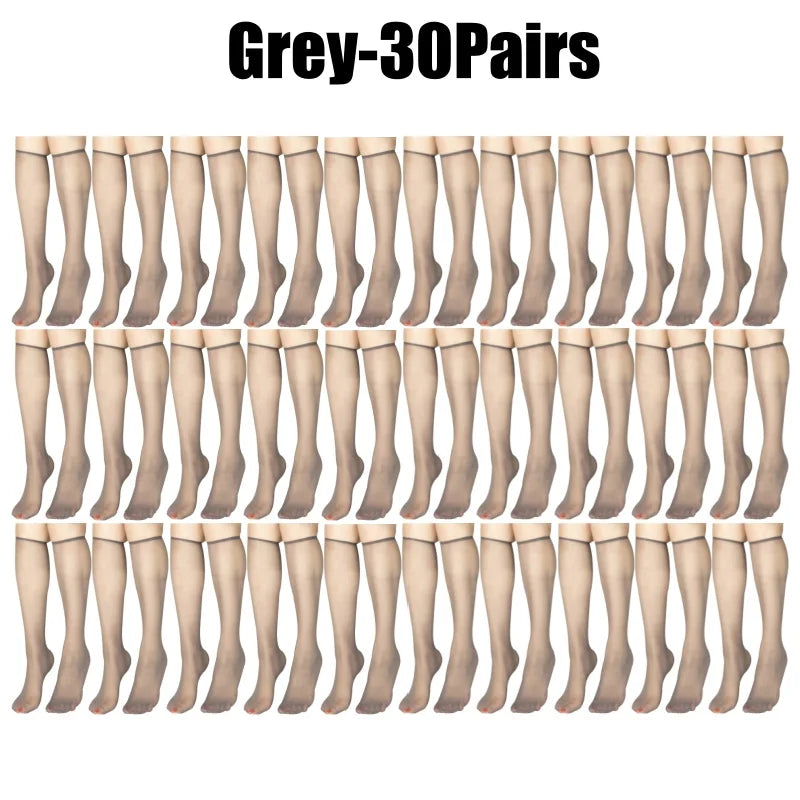 Summer Ultra Thin Korean Invisible Knee-high Socks Nude Seamless