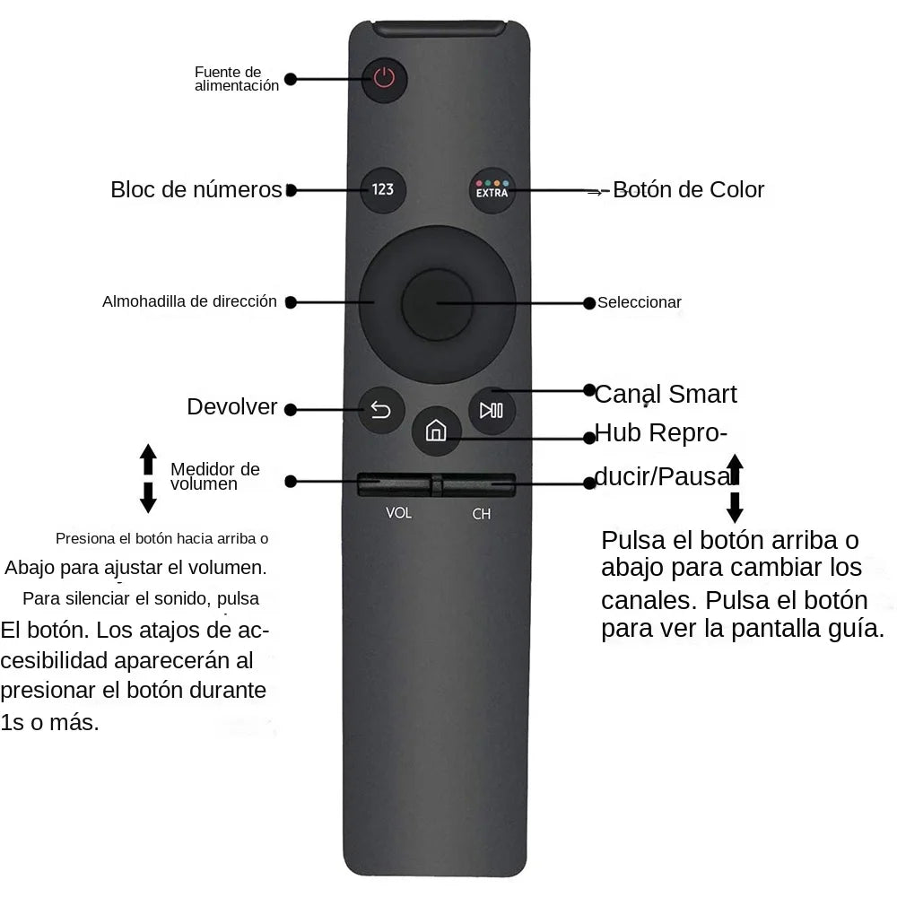 Universal Replacement Smart TV Remote Control For Samsung Un40Ku6290 Un40Ku6290F Un43Ku7000D Un49Ku7000 Un55Ku6290F Bn59-01259E Zpaxo