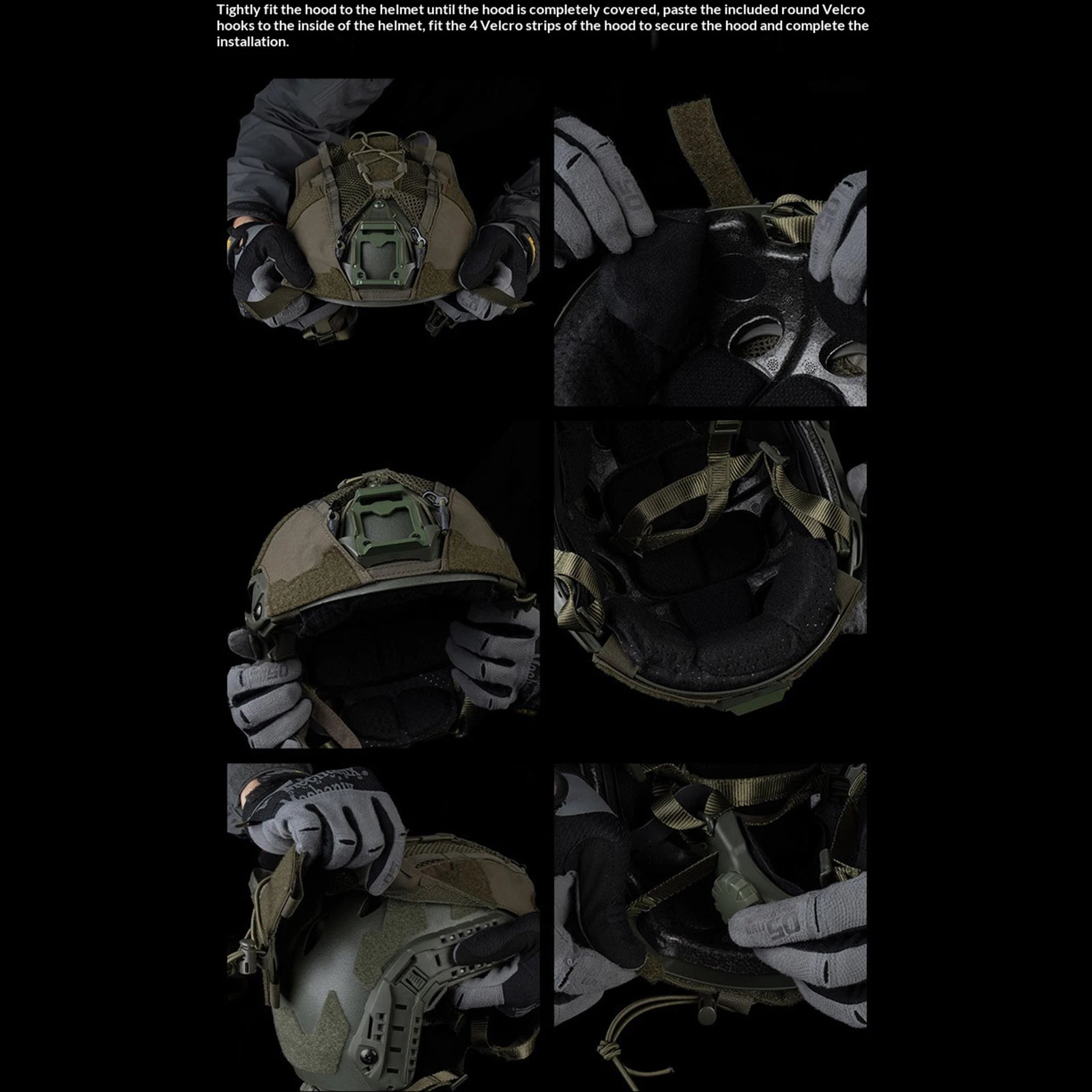 WOSPORT FAST SF Airsoft Paintball Helmet Cover Elastic Fixed Cord