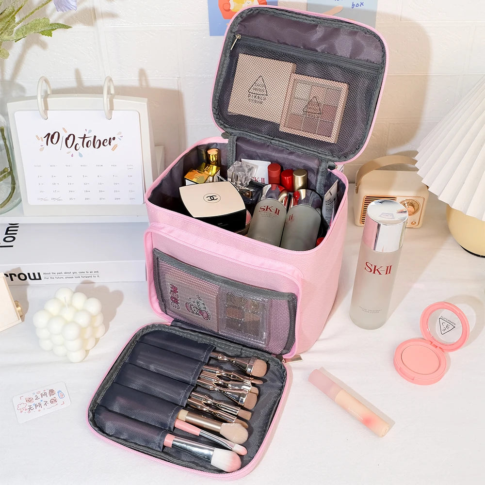 Cartoon Kawaii Makeup Bag Portable Travel Wash Storage Large Toiletry