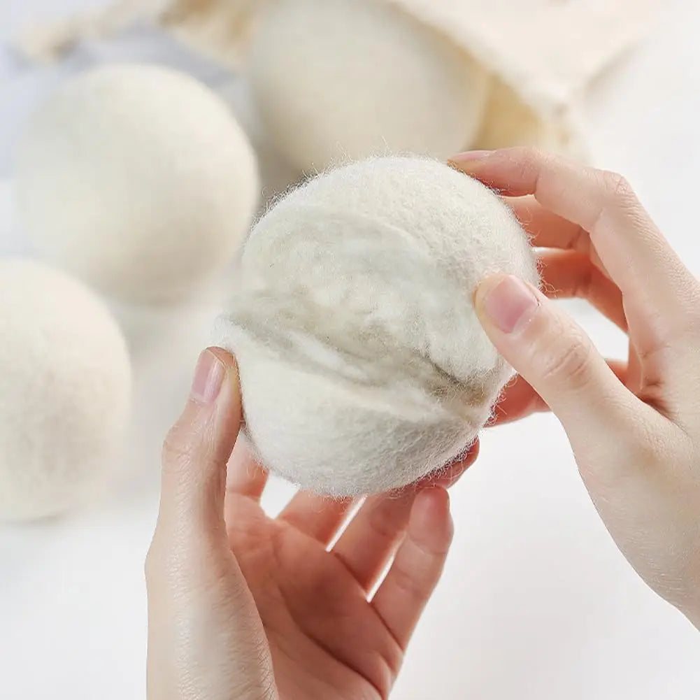 Reusable Wool Dryer Balls – Reduce Static & Drying Time (3/6/9 Pack)