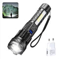 KDULIT LED Flashlight Type-C Rechargeable 7-Mode Zoomable Torch