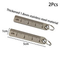 Mini Stainless Steel Ruler Keychain 1- Portable Measuring Tool Key
