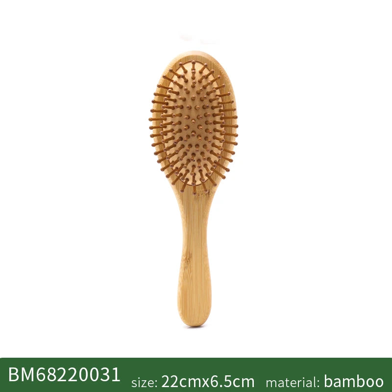 Bamboo Hair Brush Women Styling Hair Comb Hairbrush Wide Teeth Bamboo Combs for Hair Smooth Massage Scalp Brush Barber Comb Zpaxo small oval China Mainland