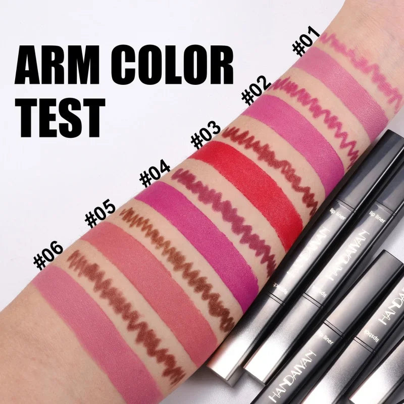 Double-ended Rose Red Lip Liner Lipstick Pencil Moisturizing Matte