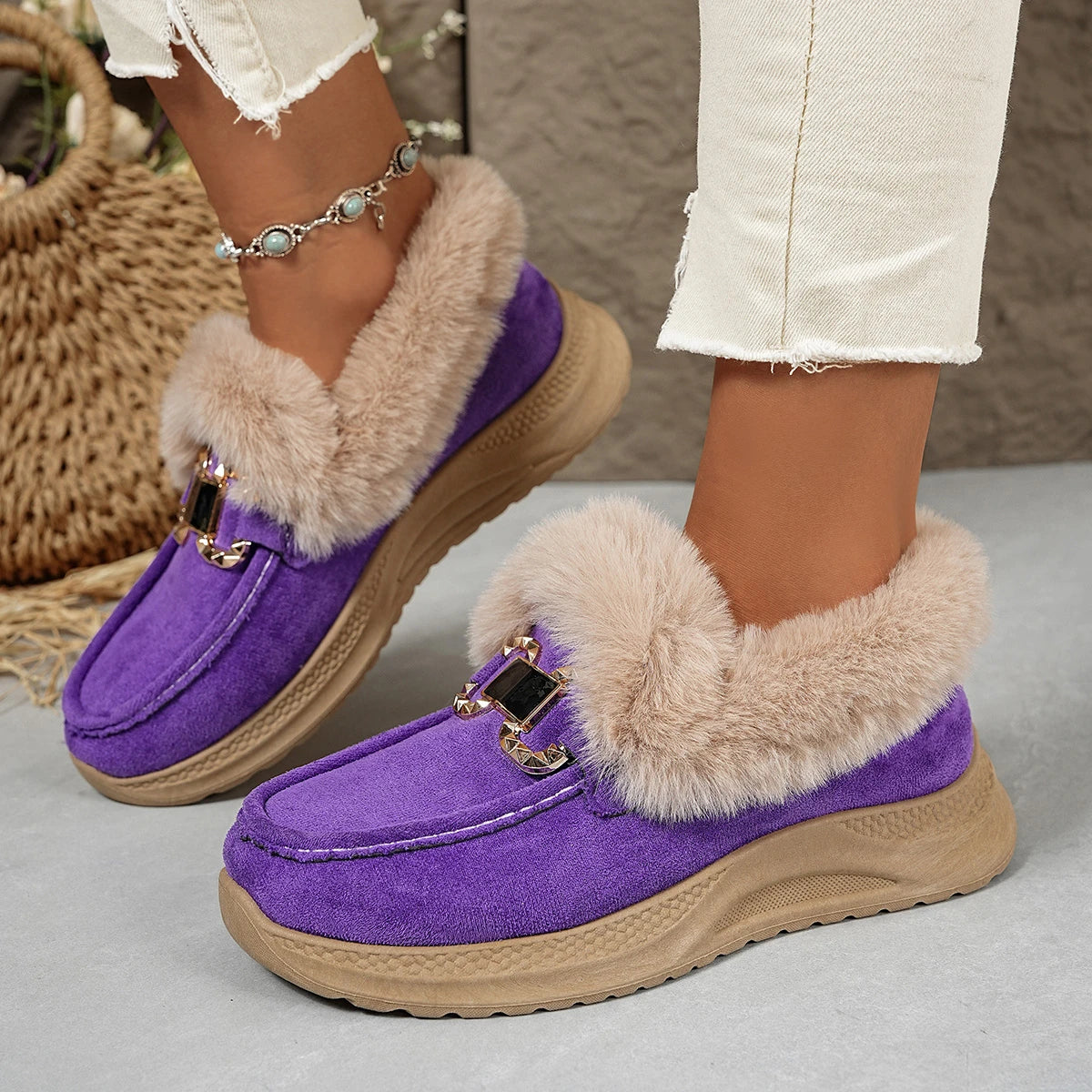 Women Snow Boots 2025 New Comfortable Short Boots Casual Solid Color Ankle Boots Women Autumn Winter Thickened Warm Shoes Women Zpaxo