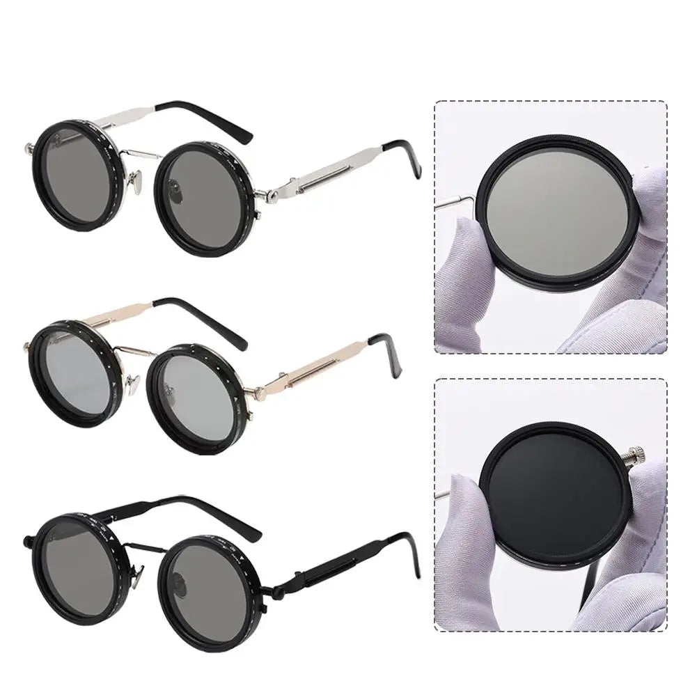 9 Level Fishing Sunglasses Punk ND9 Anti-UV Sunglasses Dimming Retro Fishing Sunglasses with Glasse Case Comfort Fit Zpaxo