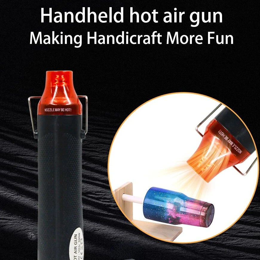 Handheld 110V/220V Hot Air Gun DIY Electric Heat Tool Mini Temperature Blower with Retractable Stand US Zpaxo