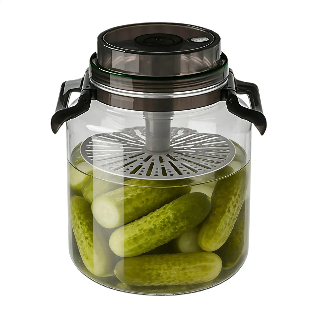 Pickle Jar Airtight Round Storage Canister Handle Fermentation