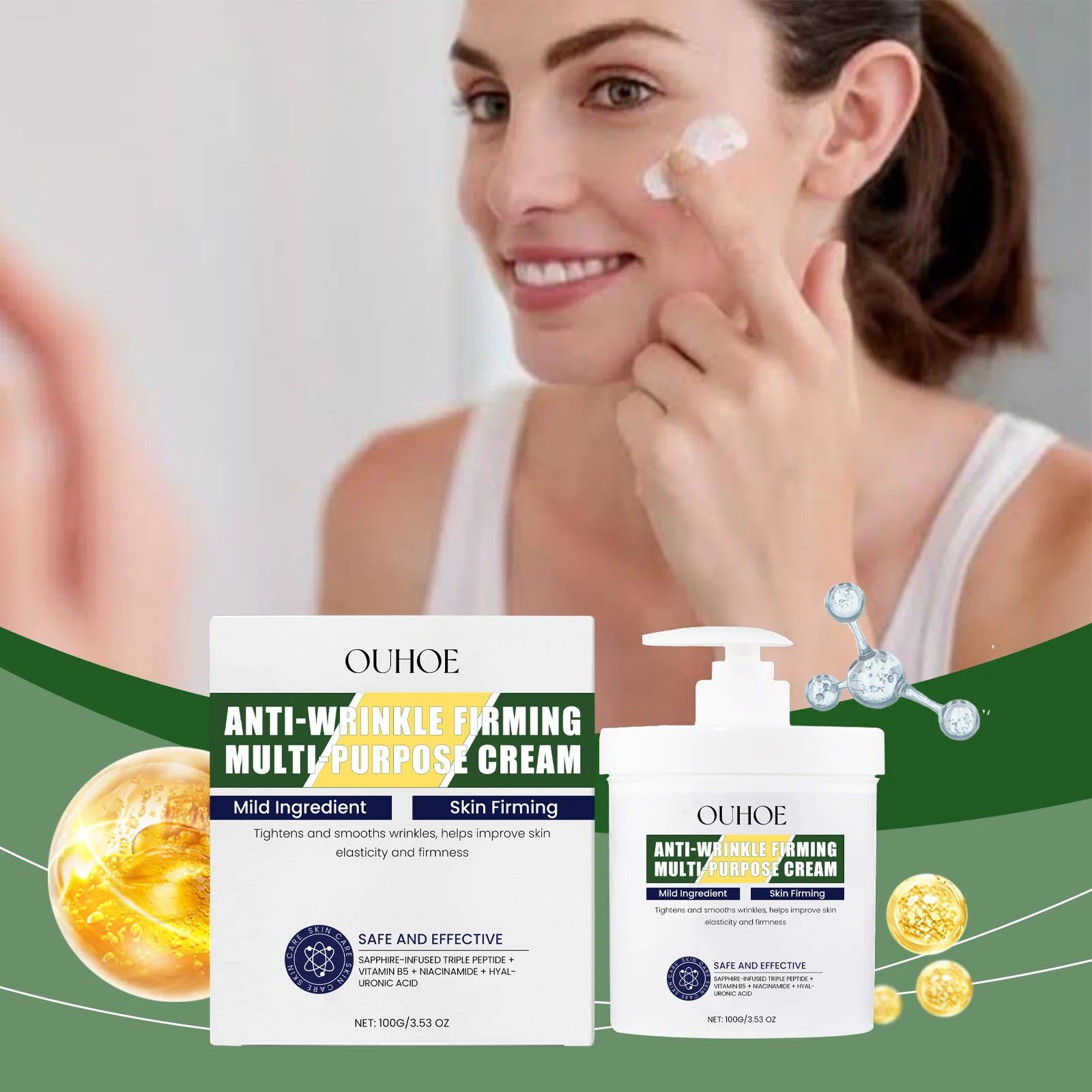 Soothing Lotion Lift Firming Reducing Fine Lines Tightening Deep Hydration Anti-Wrinkle Refreshing Moisturizer Face Body Cream Zpaxo